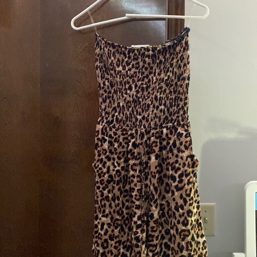 Off the shoulder, cheetah print one piece jumpsuit romper